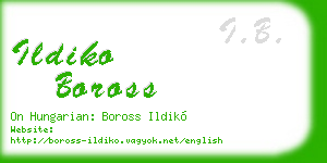 ildiko boross business card